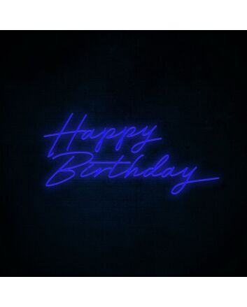 Happy Birthday Neon Sign for celebratory birthday decor