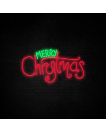 Merry Christmas Neon Sign perfect for festive holiday decorations