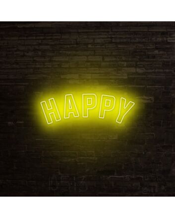 Happy Neon Sign V2 adds a cheerful atmosphere to any space
