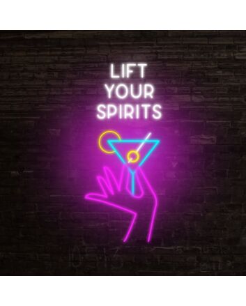 Lift Your Spirits Neon Sign for uplifting and positive environments