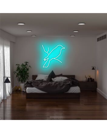 Fantail Neon Sign for whimsical and artistic spaces