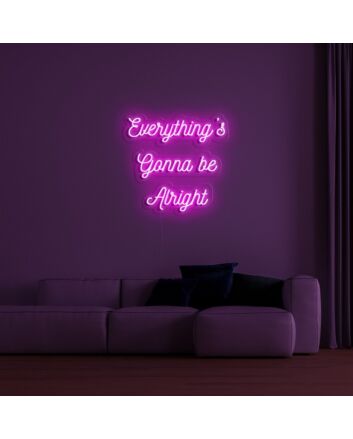 Be Alright V2 Neon Sign for positive and encouraging settings