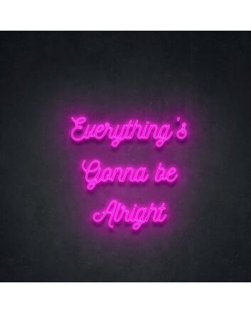 Be Alright V2 Neon Sign for positive and encouraging settings