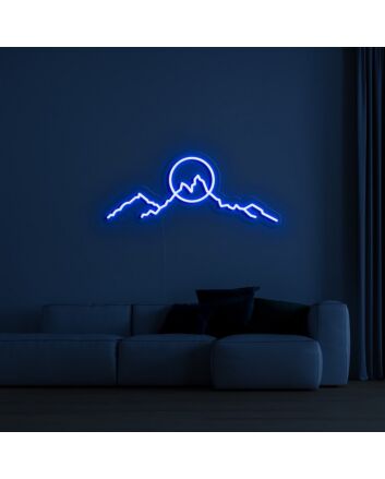 Mountainscape Neon Sign for Nature Themed Decor