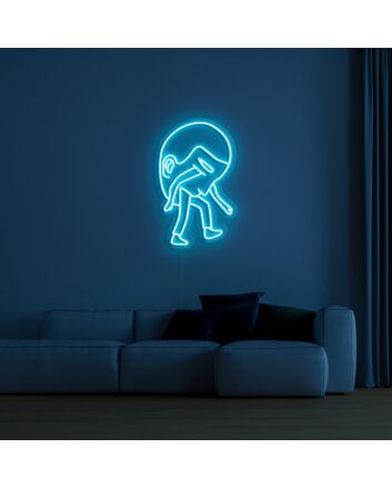 Heavy Head Neon Sign for Thoughtful Spaces
