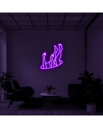 Falling Neon Sign for Dramatic Spaces