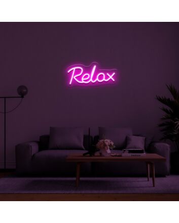 Relax Neon Sign for Calming Spaces