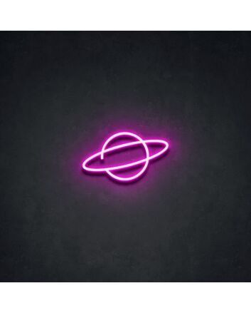 Planet Neon Sign for Cosmic Decor