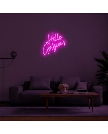 Hello Gorgeous Neon Sign for Welcoming Spaces