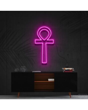 Ankh Neon Sign for Spiritual Decor and Lifestyle Spaces