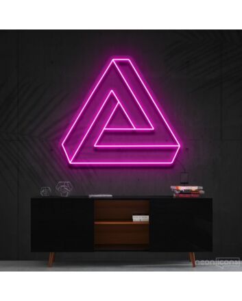 Penrose Triangle Neon Sign for Geometric Art Lovers