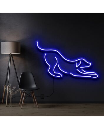 Playful Dog Neon Sign for Pet Lovers and Kids Rooms
