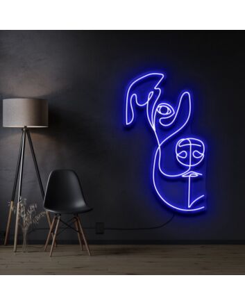 Beagle Line Art Neon Sign for Pet Lovers