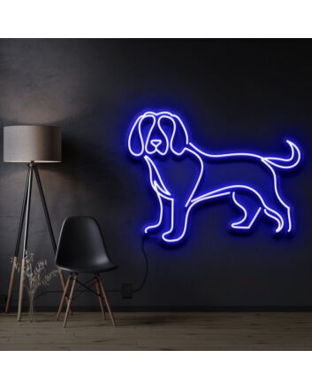 Beagle Neon Sign for Pet Themed Decor