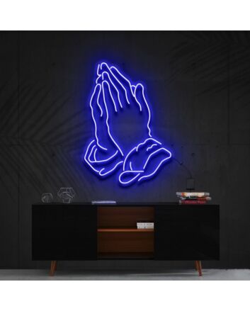 Praying Hands Neon Sign for Spiritual Decor