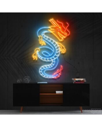 Blood Of The Dragons Multicolour Neon Sign for Fantasy Lovers