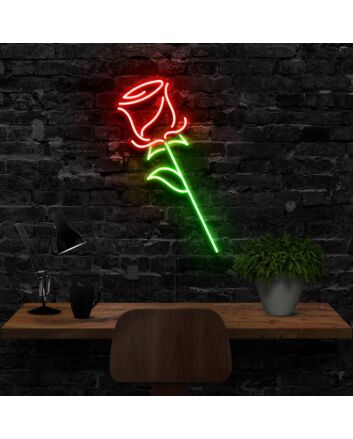 Rose Neon Sign for Romantic Decor