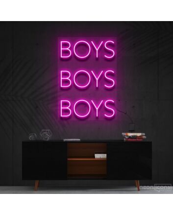 Boys Boys Boys Neon Sign for Bold and Fun Decor