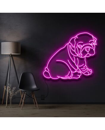 Bulldog Puppy Neon Sign for Pet Lovers