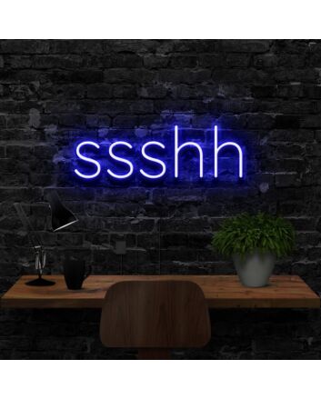 Shush Neon Sign for Playful and Quiet Spaces