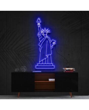 Statue Of Liberty Neon Sign for Travel Lovers and Patriotic Decor