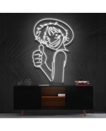 Strawhat Luffy One Piece Neon Sign for Anime Lovers