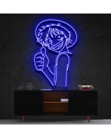 Strawhat Luffy One Piece Neon Sign for Anime Lovers