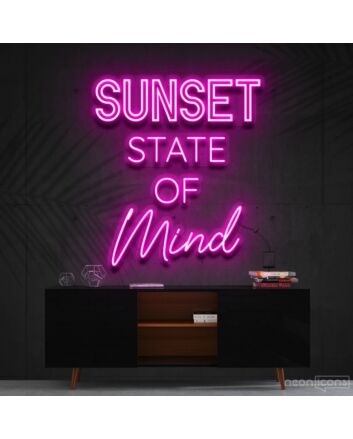 Sunset State Of Mind Neon Sign for Calming and Nature Themed Decor
