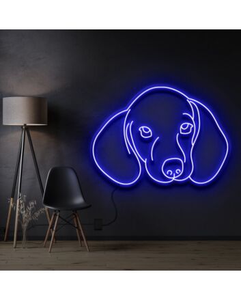 Dachshund Face Neon Sign for Pet Lovers