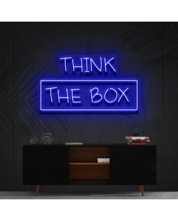 Think Outside The Box Neon Sign for Motivational and Creative Spaces