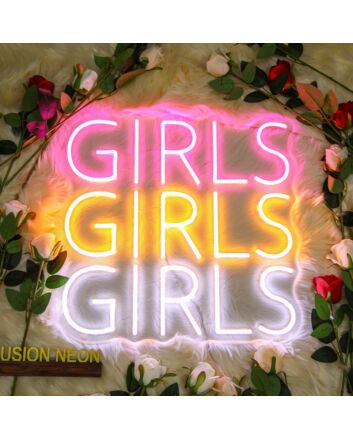 Girls Girls Girls Neon Sign for Bold and Fun Decor