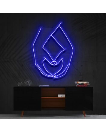 Hand Heart Neon Sign for Romantic Decor