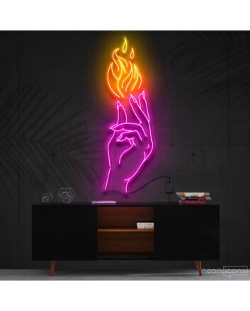 Hand Of Passion Neon Sign for Artistic Spaces