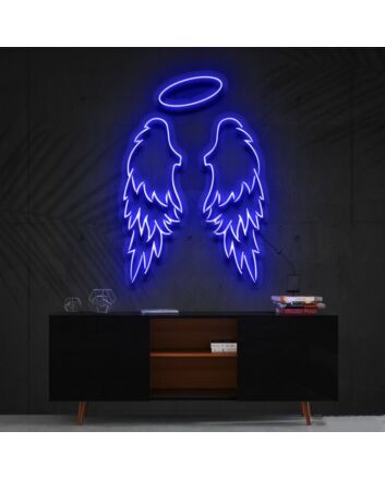 Angel Wings Neon Sign for Inspirational and Spiritual Decor