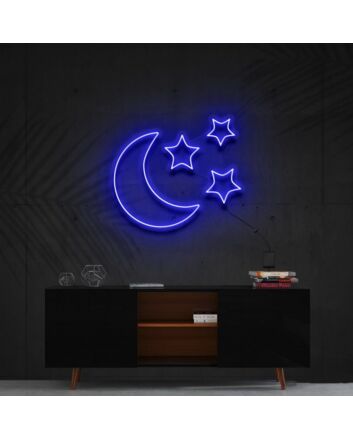 Moongazing Neon Sign for Whimsical Decor