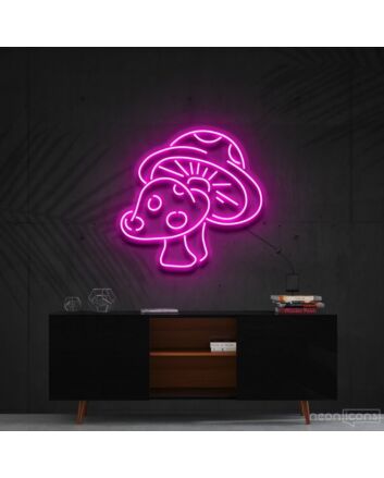 Mushies Neon Sign for Whimsical and Nature Decor