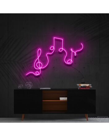 Musical Flow Neon Sign for Music Lovers and Studios