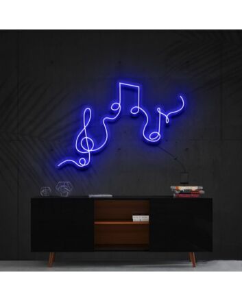 Musical Flow Neon Sign for Music Lovers and Studios