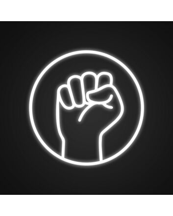 Fist Neon Sign for Motivational and Bold Spaces