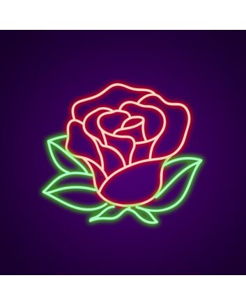 Rose Neon Sign for Romantic Settings