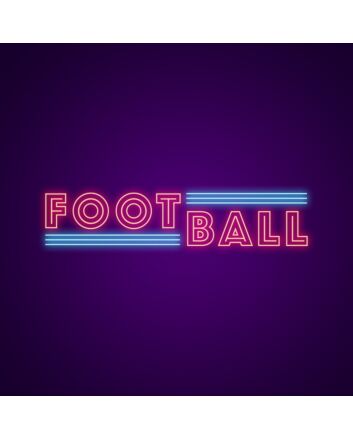 Football Neon Sign for Sports Enthusiasts and Game Rooms
