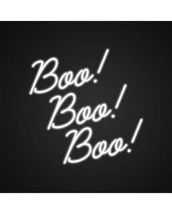 Boo Boo Boo Neon Sign for Halloween Decor