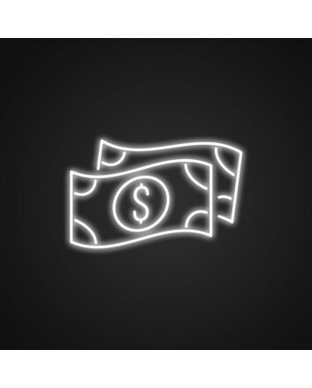 Cash Neon Sign for Wealth Themed Decor