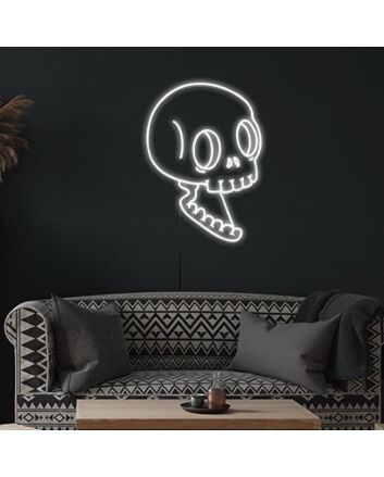 Skull Neon Sign for Bold and Halloween Decor