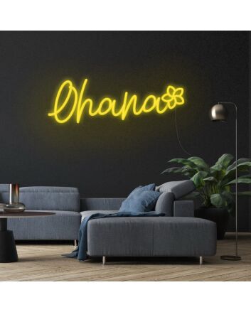 Ohana Neon Sign for Family Spaces