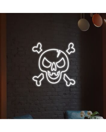 Skull Neon Sign for Halloween and Edgy Decor