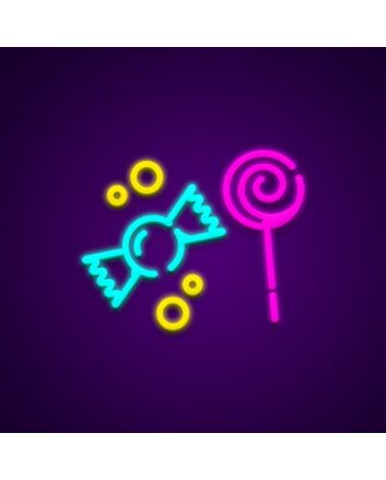Candy Neon Sign for Playful and Fun Decor