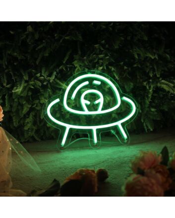 Alien Neon Sign for Playful Spaces