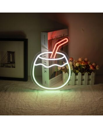 Coconut Neon Sign for Tropical Themes