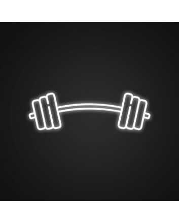 Barbell Neon Sign for Fitness Studios